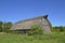 Rickety old barn hip-roofed barn