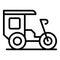 Rickshaw icon outline vector. Trishaw bike