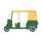 Rickshaw. Indian taxi. Cartoon vector illustration