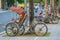 Rickshaw local transportation for tourists. in Vietnam