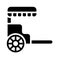 Rickshaw vector, Chinese lunar new year solid icon