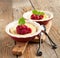 Ricotta Cheese Tartlets with raspberries