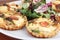 Ricotta quiches or tarts