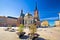Riddarholmen Church and scenic square in Stockholm street view