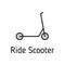 ride scooter color filled vector icon
