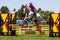 Rider Jumps Horse At Horse Show