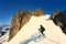 Rider on a mountain bike