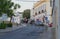 Riders and their Horses headed by a Toyota Pick Up Van in the streets of Estoi.