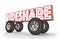 Rideshare Car Vehicle Transportation Sharing Rides 3d Illustration