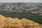 Ridge of Eroded Dirt Make Up Badlands Formations In Theodore Roosevelt