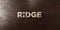 Ridge - grungy wooden headline on Maple - 3D rendered royalty free stock image