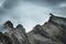 Ridge line of Crib Goch, Snowdonia National Park