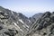 Ridge of the mountain Saos and peak Fengari on island of Samothrace in Greece