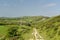 Ridge path above Corfe Castle