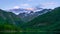 Ridgeline Above Coldwater Lake During Sunset At Mount Saint Helens