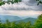 Ridges of theSmokey Mountains extending across the valley on the