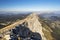 Ridges of Vercors as seen from Grand Veymont mountain summit, making natural frontier between Drome department at left and Isere