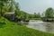 Ridgeway, Wisconsin USA - May 31, 2019 Hyde`s mill and dam built in 1850 on mill creek
