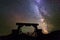 RIDGWAY COLORADO USA - Milkyway Stars over Last Dollar Ranch gate, Ridgway Colorado