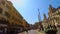 Riding bike in Navona Square in Rome FDV slow motion, pov