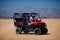 Riding a buggy car through the desert. thrill tourism adventures