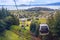 Riding gondolas at Rotorua, New Zealand