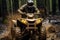 riding an quad cycle in mud and off-road generative ai