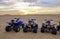 Riding quadbike on the Dubai desert