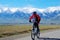 Riding in Xinjiang Tianshan grassland