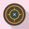 Riffle target icon, flat style