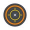 Riffle target icon, flat style