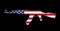 Rifle with American flag painted on