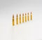 Rifle bullets. Brass Sleeve. On a white background