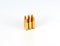 Rifle bullets. Brass Sleeve. On a white background