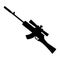 Rifle  icon. War illustration symbol. weapons sign or logo.