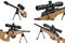 Rifle sniper beige gun set, close view