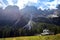 Rifugio Lunelli at the Dolomites mountains