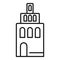 Riga building tower icon, outline style