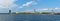 Riga Capital of Latvia. Panoroamic view of the Baltic Capital of Riga Latvia from the riverside with its famous main Cathedral and