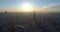 Riga city Church sunrise buildings Old Down Town Drone