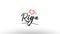 riga europe european city name love heart tourism logo icon design