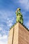 Riga Freedom Monument looking up