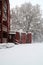 Riga housing blocks in winter
