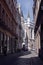 Riga, Latvia, 05.30.2019, Medieval street in old town of Riga that is the capital of Latvia