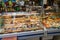 RIGA, LATVIA - AUGUST 19, 2016: Food stall at Riga Central market, Latv