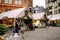 RIGA, LATVIA - DECEMBER 17, 2018: People enjoying the most authentic market in Riga and will offer dozens of crafts and food