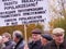 RIGA, LATVIA OCTOBER 16,2014 Civil people are voting against Nazi in Ukraine beside academy of science in October 16, 2014 Riga
