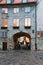 Riga, Latvia. Swedish Gate Gates Is A Famous Landmark. Old Arch