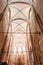 Riga Latvia. Vaulted Ceiling Of St. Peter\'s Lutheran Church In Sunlight