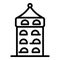 Riga tower icon, outline style